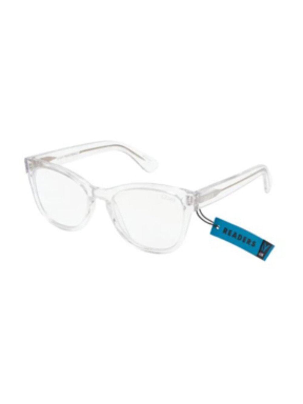 QUAY Hardwire Mini Transparent Blue Light Reading Glasses +2
